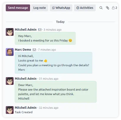 Odoo chatter